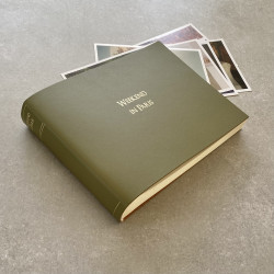 Personalised Small Library Look Recycled Leather Photo Album
